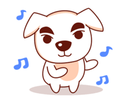 Jacob the White Puppy 2 sticker #14702084