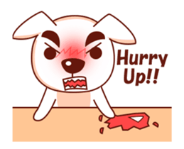 Jacob the White Puppy 2 sticker #14702089