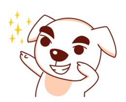 Jacob the White Puppy 2 sticker #14702090