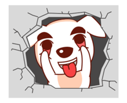 Jacob the White Puppy 2 sticker #14702091