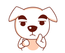 Jacob the White Puppy 2 sticker #14702092