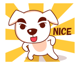 Jacob the White Puppy 2 sticker #14702093