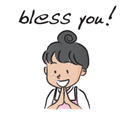 Pink apron girl sticker #14702501