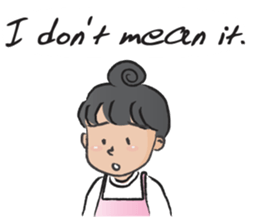 Pink apron girl sticker #14702502