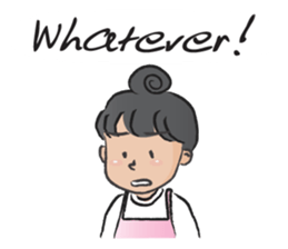 Pink apron girl sticker #14702507