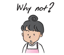 Pink apron girl sticker #14702512