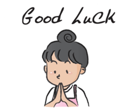 Pink apron girl sticker #14702519