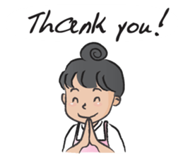 Pink apron girl sticker #14702524