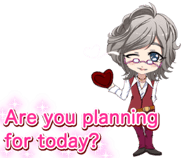 Lovely Boys Valentine English sticker #14703103