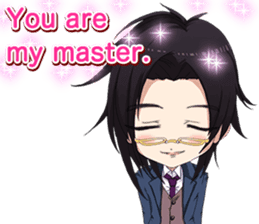 Lovely Boys Valentine English sticker #14703108