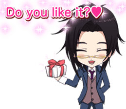 Lovely Boys Valentine English sticker #14703112