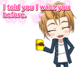 Lovely Boys Valentine English sticker #14703113