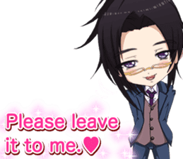 Lovely Boys Valentine English sticker #14703116