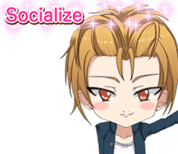 Lovely Boys Valentine English sticker #14703117