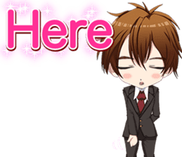 Lovely Boys Valentine English sticker #14703118