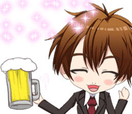 Lovely Boys Valentine English sticker #14703122