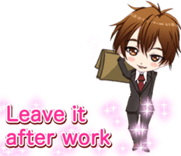 Lovely Boys Valentine English sticker #14703126