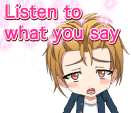 Lovely Boys Valentine English sticker #14703129