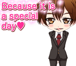 Lovely Boys Valentine English sticker #14703138