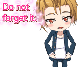 Lovely Boys Valentine English sticker #14703141