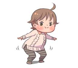 One year old child sticker #14705034