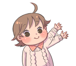 One year old child sticker #14705053