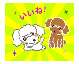 Cute!poodle. sticker #14706906