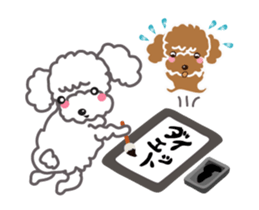 Cute!poodle. sticker #14706907