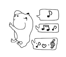 Pudgy-cheeked Hamster with word Ballon sticker #14707161