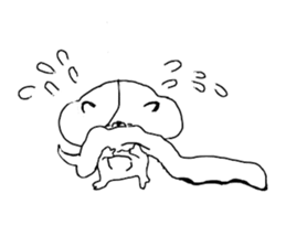 Pudgy-cheeked Hamster with word Ballon sticker #14707163