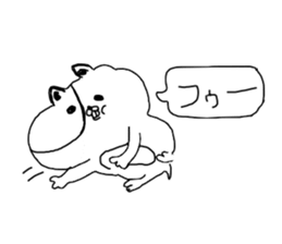 Pudgy-cheeked Hamster with word Ballon sticker #14707169