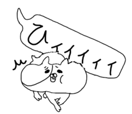 Pudgy-cheeked Hamster with word Ballon sticker #14707170