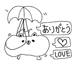 Pudgy-cheeked Hamster with word Ballon sticker #14707191