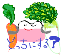 Mr.white and friends -Vegetable life- sticker #14707532