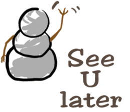 Snowman is coming (English) sticker #14707892