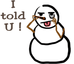 Snowman is coming (English) sticker #14707899