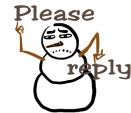 Snowman is coming (English) sticker #14707910