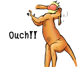Kangaroo boxing! sticker #14708750
