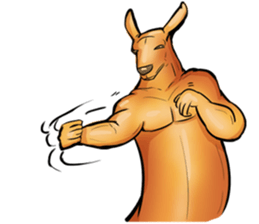 Kangaroo boxing! sticker #14708751