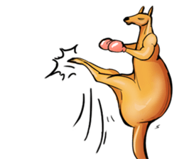 Kangaroo boxing! sticker #14708753
