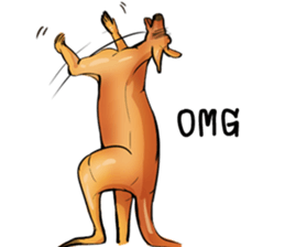 Kangaroo boxing! sticker #14708754