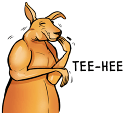 Kangaroo boxing! sticker #14708757