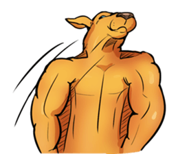 Kangaroo boxing! sticker #14708758