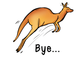 Kangaroo boxing! sticker #14708761