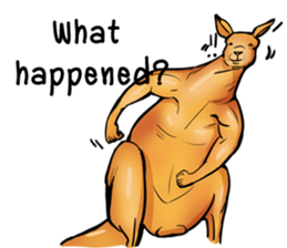 Kangaroo boxing! sticker #14708764