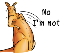 Kangaroo boxing! sticker #14708765