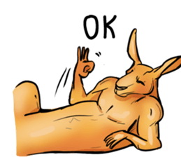 Kangaroo boxing! sticker #14708766