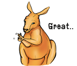 Kangaroo boxing! sticker #14708768