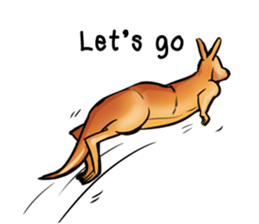 Kangaroo boxing! sticker #14708771