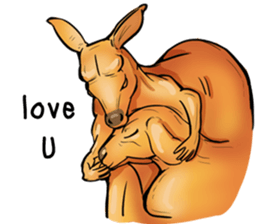 Kangaroo boxing! sticker #14708773